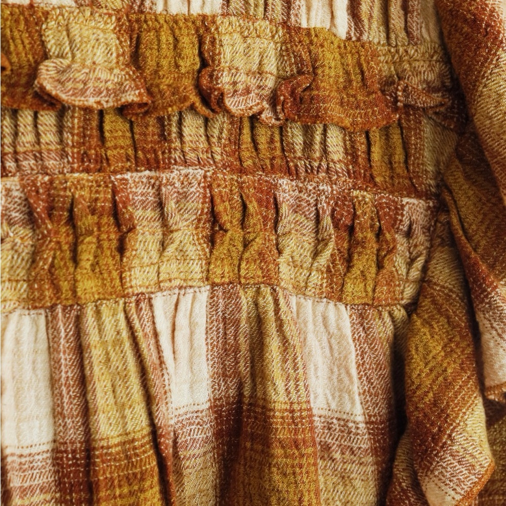 Free People Plaid Top - Picture 2 of 5